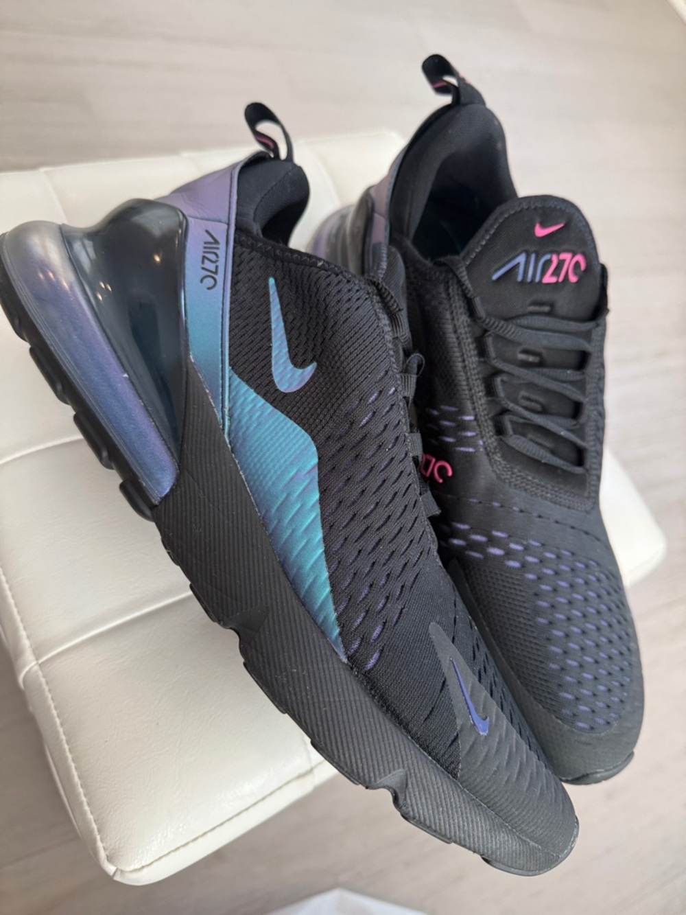 Nike Airmax 270 Throwback Future Black Laser Shoes AH8050-020 Size 12 EUC